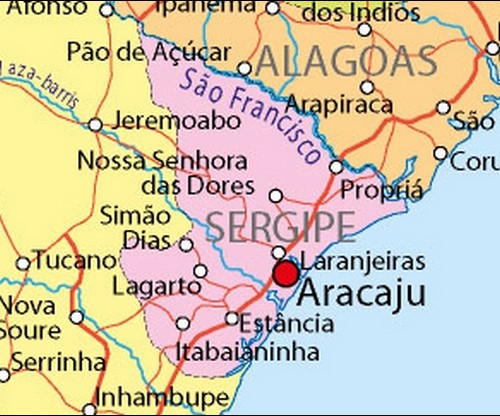 mapa sergipe Só Sergipe