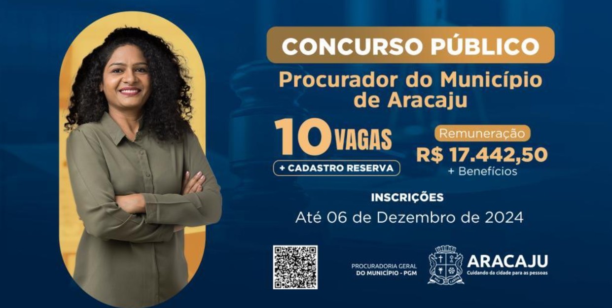 Encerra nesta sexta-feira prazo de inscrição do concurso para procurador municipal de Aracaju